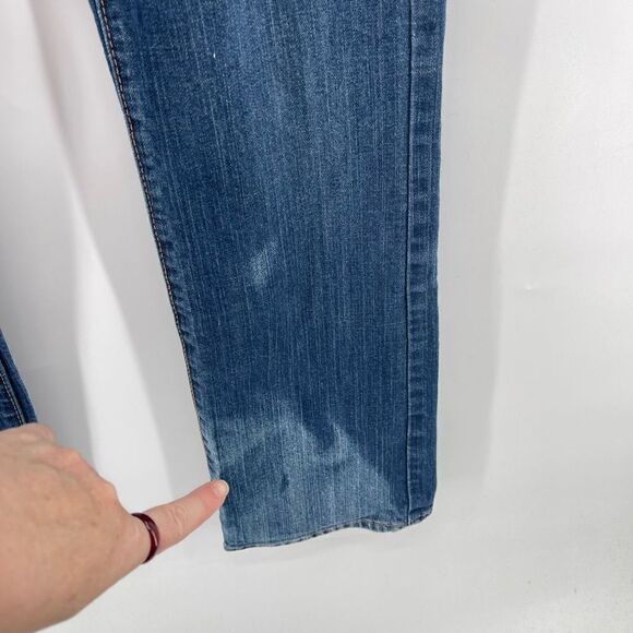 Old Navy Womens Diva Jeans Straight Leg Denim Stretch Medium Wash Blue 12 Long - Picture 7 of 12
